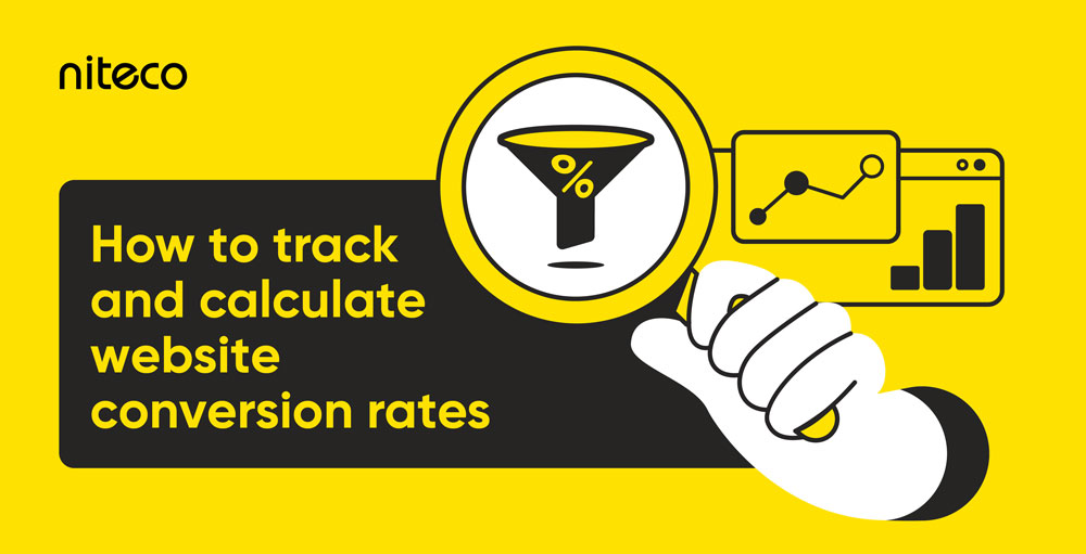 How to track and calculate website conversion rates with analytics icons