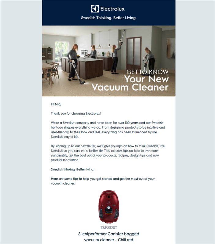 Electrolux Silentperformer Canister vacuum in kitchen cleaning multiple surfaces
