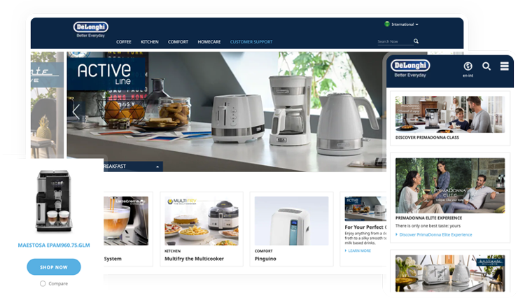 Providing full digital services to E-Commerce powerhouse De’Longhi Group Providing full digital services to E-Commerce powerhouse De’Longhi Group