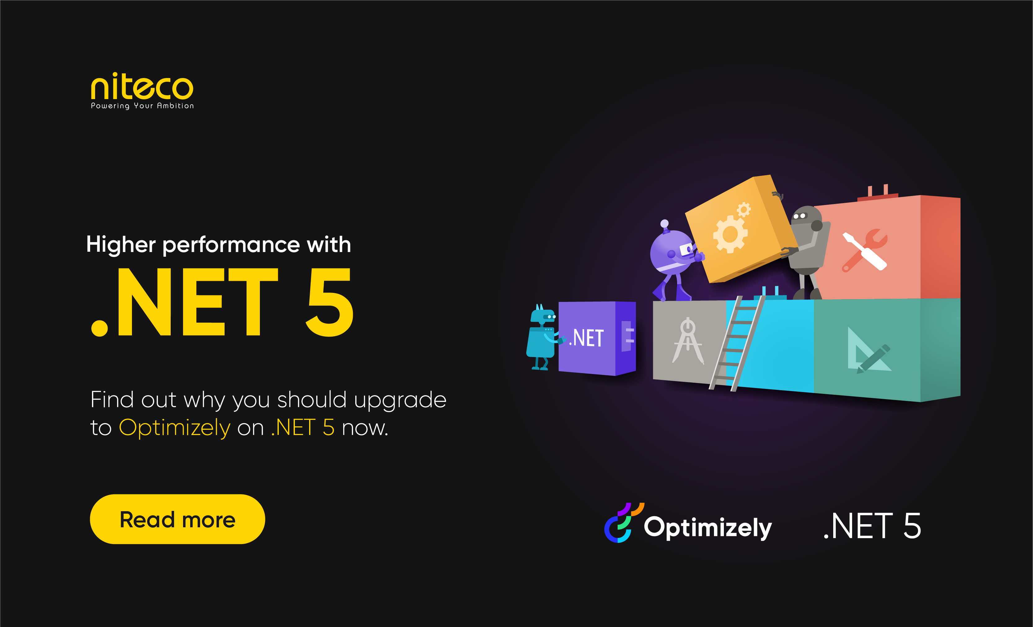 Higher performance with .NET 5 and Optimizely upgrade benefits highlighted