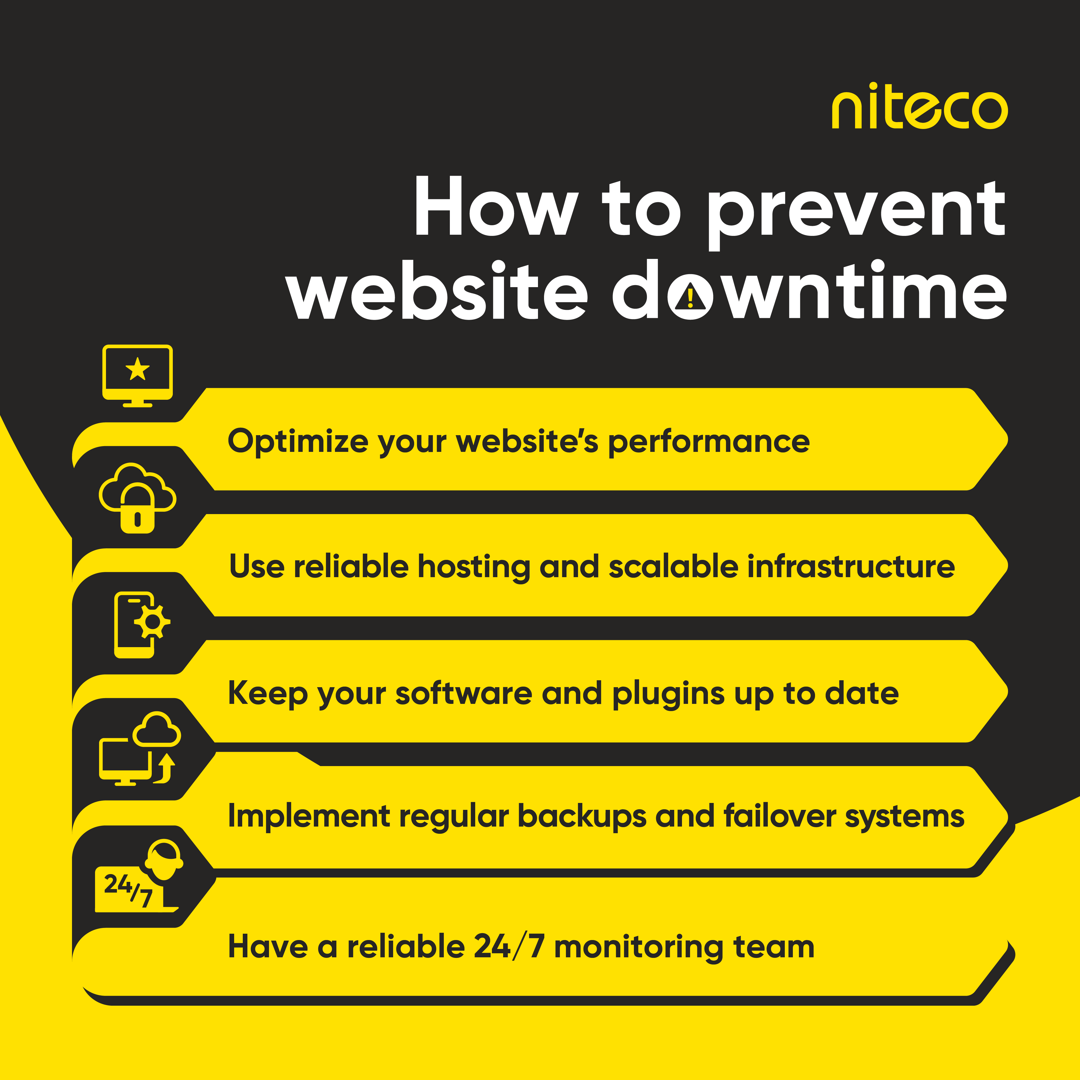 How to prevent website downtime with hosting, backups, and monitoring tips