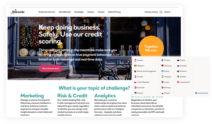 Bisnode credit scoring helps businesses stay safe with real-time payment insights.