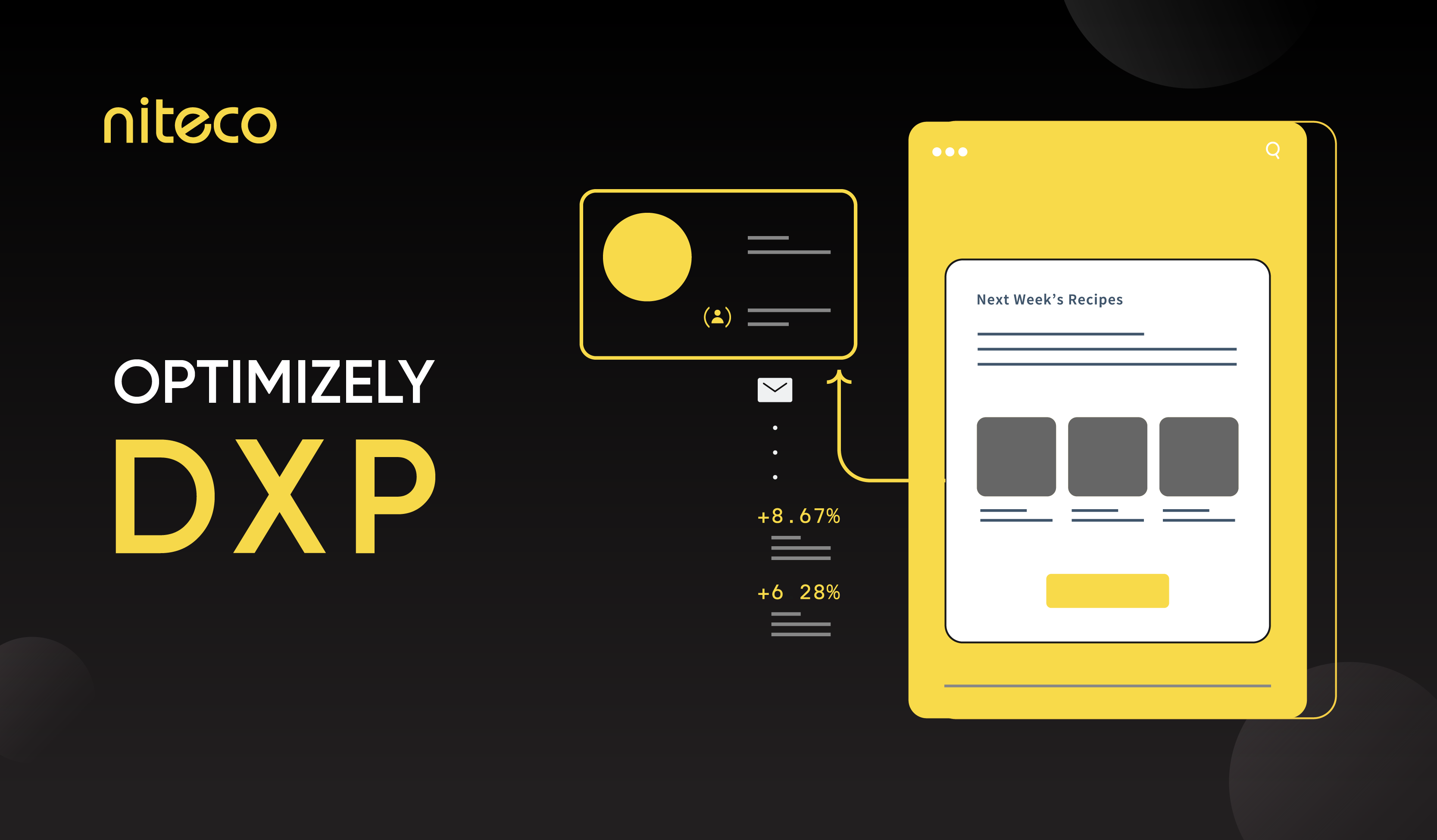 Optimizely DXP user profile and email conversion rate increase interface