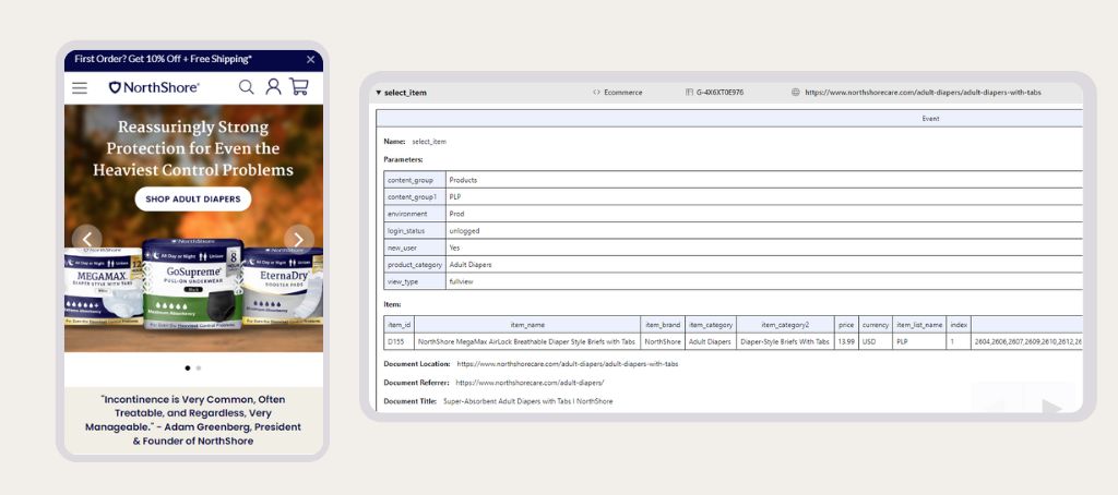 NorthShore adult diapers offering strong protection for heavy control issues