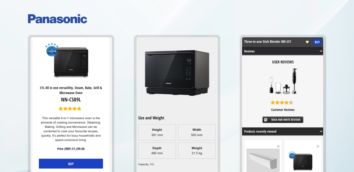 Panasonic 31L 4-in-1 microwave oven NN-CS89L with steam, bake, grill features