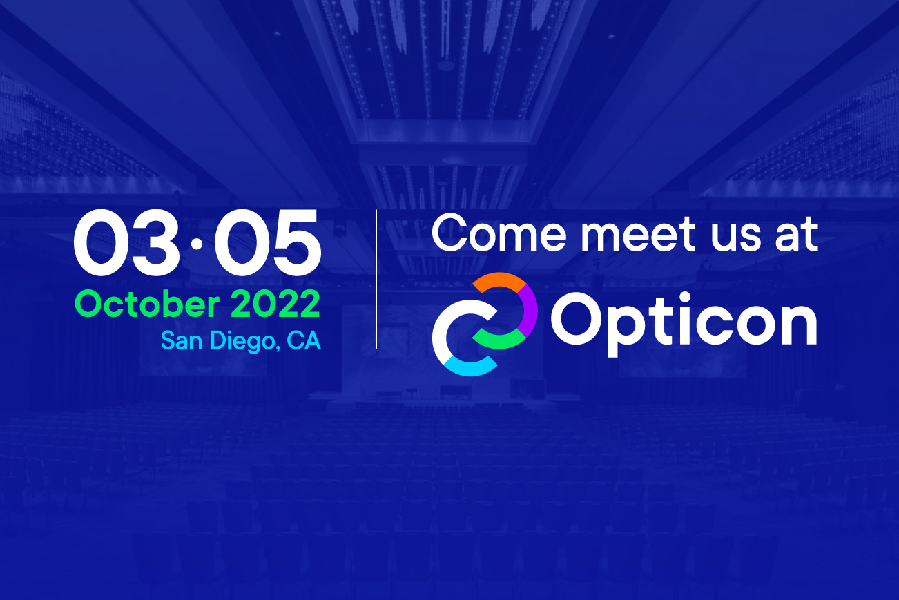 Opticon event in San Diego, October 3-5, 2022, with conference seating