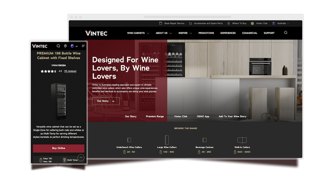 A multilingual, multi-market upgrade with improved conversion for Vintec A multilingual, multi-market upgrade with improved conversion for Vintec