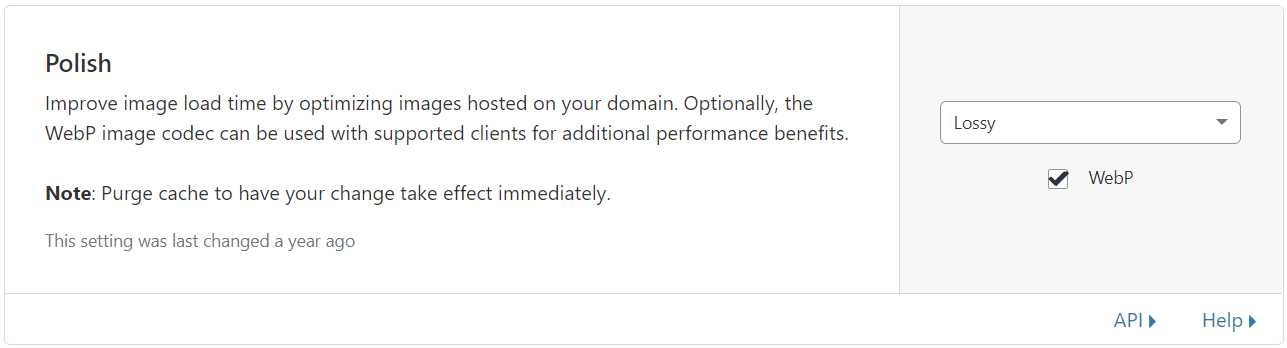 Polish setting panel to optimize images with WebP codec for faster load time