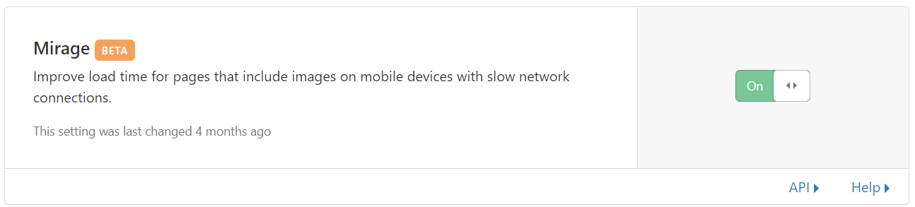 Mirage beta feature improves page load time on slow mobile networks with images toggle